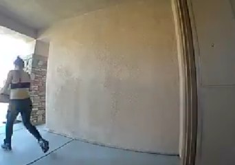 Shirtless Package Thief Caught on Camera in California