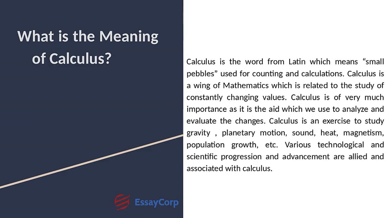 Calculus Assignment Help | Calculus Homework Help