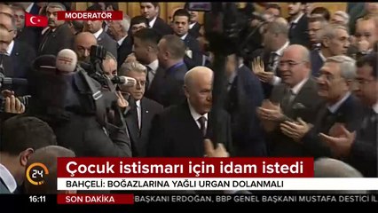 Çocuk istismarı için idam istedi