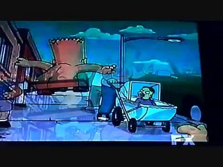 "The Simpsons Movie" Bart skateboarding naked. before TV and how its censored for TV