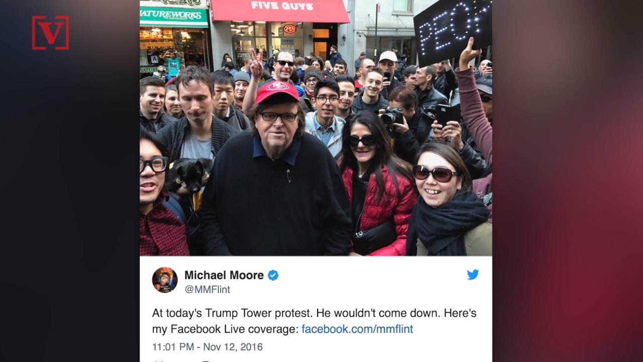 Report: Filmmaker Michael Moore Participated in Anti-Trump Rally Organized by Russians