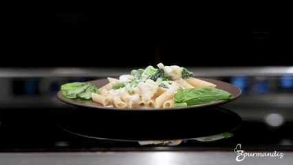 Recette : Penne rigatte au chou-fleur, brocoli et asperges vertes