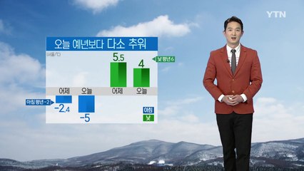[날씨] 오늘 예년보다 추워...전국 대체로 맑아 / YTN