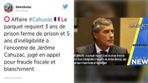 Fraude fiscale : trois ans de prison requis contre l'ex-ministre Jérôme Cahuzac.