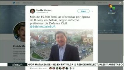 Bolivia: más de 15,500 familias afectadas por la época de lluvias