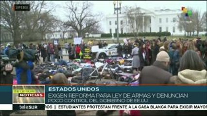 Estudiantes de EEUU exigen una reforma a la ley de armas
