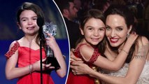 It's Brooklynn's night! Sobbing pint-sized actress, seven, steals the show as she wins Best Young Performer at Critics' Choice for The Florida Project... and receives a hug from new BFF Angelina Jolie.