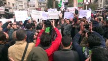 Esed rejiminin Doğu Guta kuşatması ve artan saldırılar protesto edildi - İDLİB