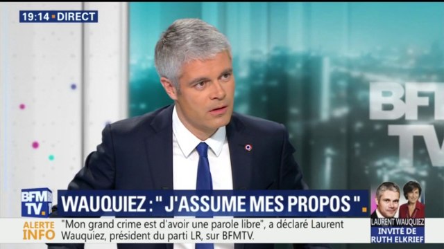 Le passage sur Nicolas Sarkozy est le seul que je regrette , concède Laurent Wauquiez