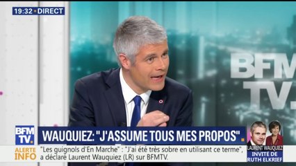 "J'ai fait le choix d'une parole libre et je ne renoncerai pas", assure Laurent Wauquiez