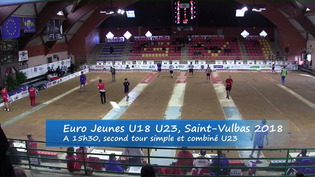 Secondes parties de poules, simple et combiné, Euro Jeunes, Saint-Vulbas 2018