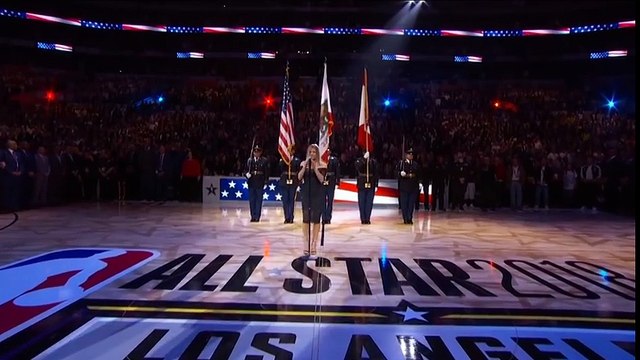 Fergie Performs The U.S. National Anthem 2018 NBA All-Star Game