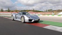 Porsche 918 Spyder in Liquid Metal Chrome Blue at Hybrid Trackdays