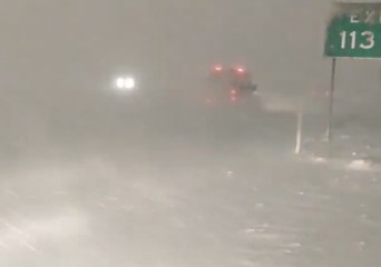 Whiteout Conditions Blanket Traffic on I-80 in Salt Lake City