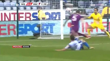 ملخص مباراة مانشستر سيتي وويجان اثليتيك 0-1| شاشة كاملة رؤوف خليفاقصاء السيتي