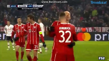 Thomas mueller Goal Bayern Munich (3:0) besiktas (20.02.2018)