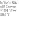 Bekata Romantic100 Cotton SingleTwin Size Duvet Quilt Cover Set Paris Eiffel Tower Theme