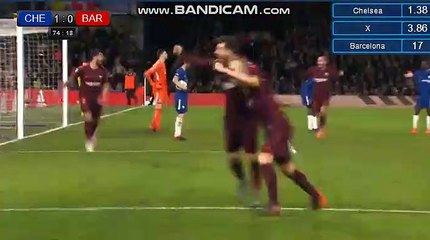 Lionel Messi GOAL - Chelsea 1-1 Barcelona 20.02.2018