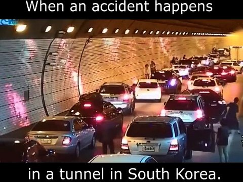 Regardez comment les automobilistes de Corée du sud gèrent les urgences sur la route... Joli