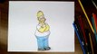 Drawing: How To Draw Homer Simpson Step by Step - Cartoon Drawing Tutorial