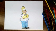 Drawing: How To Draw Homer Simpson Step by Step - Cartoon Drawing Tutorial