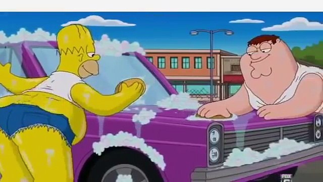 Family Guy - Simpsons Crossover - Carwash Scene My Milkshake Brings All the Boys to the Yard