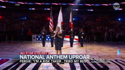 Fergie says her version of the national anthem 'didn't strike intended tone'