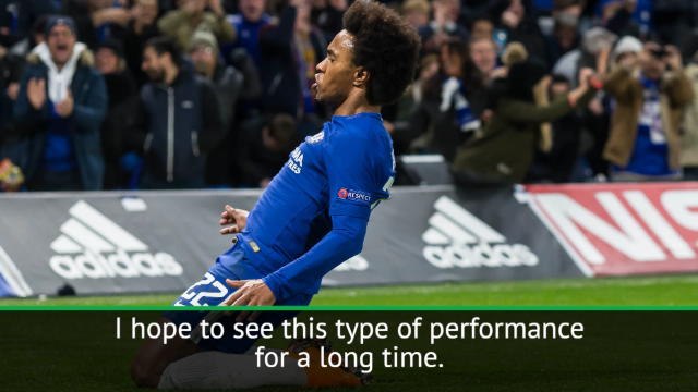 Conte hails 'fantastic' Willian performance