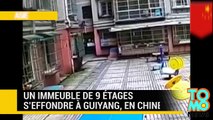 Glissement de terrain : un immeuble de 9 étages s'effondre à Guiyang, en Chine