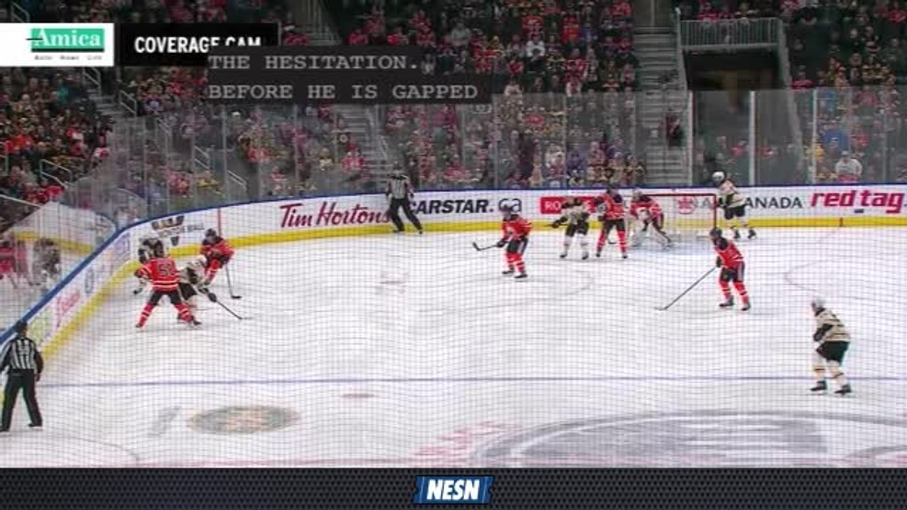 Amica Coverage Cam: Bruins Creating Scoring Opportunities Vs. Oilers