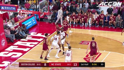Boston College vs NC State Basketball Highlights (2017-18)