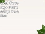 Vaulia Lightweight Microfiber Duvet Cover Sets Vintage Floral Pattern Design  Queen Size