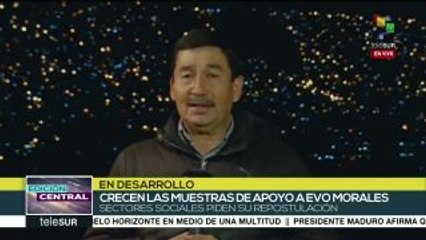 Download Video: Bolivianos marchan en apoyo a repostulación de Evo Morales