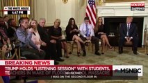 Donald Trump : invité à la Maison-Blanche, un survivant de la fusillade en Floride lui demande d’agir (Vidéo)