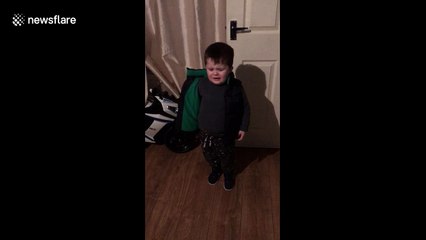 Stroppy boy, 4, cries because he can't go to the pub