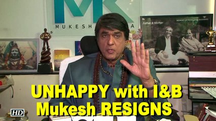UNHAPPY with I&B Ministry, Mukesh Khanna RESIGNS from children film society