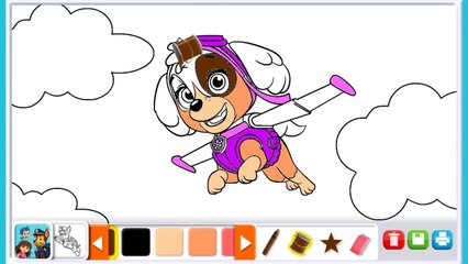 Skye PAW Patrol Coloring Page Nick. Jr Kids Coloring Book