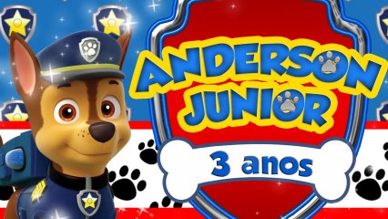Convite animado Patrulha Canina do Anderson Junior Amostra 1