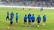 Indian Team Practicing and Warming up Before the Match