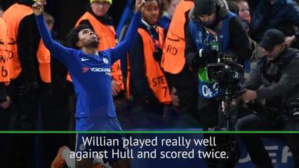 下载视频: Willian, Hazard and Pedro combination delights Conte