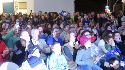 Avec les supporters d'Arnaud Bovolenta à Arêches-Beaufort
