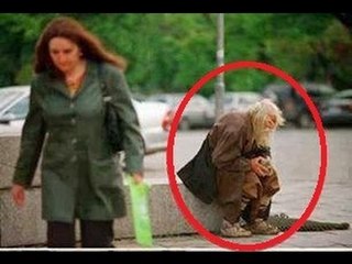 الفتاة التي مرت برجل فقير  متسول    ورد فعل غير متوقع