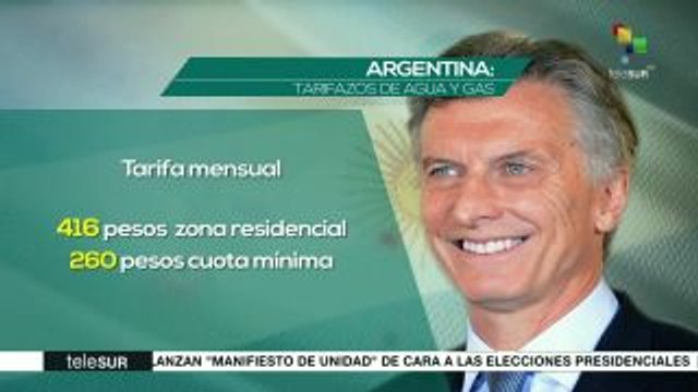 Argentina: anuncian nueva alza a tarifas de servicios de agua y gas