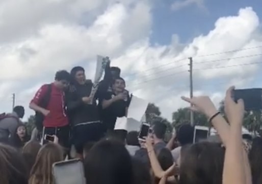 Boca High Students Chant 'We Want Change' During Gun Reform Rally