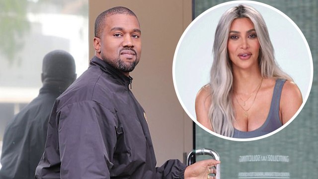 Kanye West looks happy as he's spotted in Calabasas after he and wife Kim Kardashian announce birth of third child via surrogate.