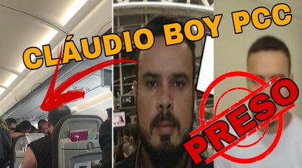 CHEFE DO PCC EM MINAS  CLAUDIO BOY SENDO PRESO NO AVIÃO