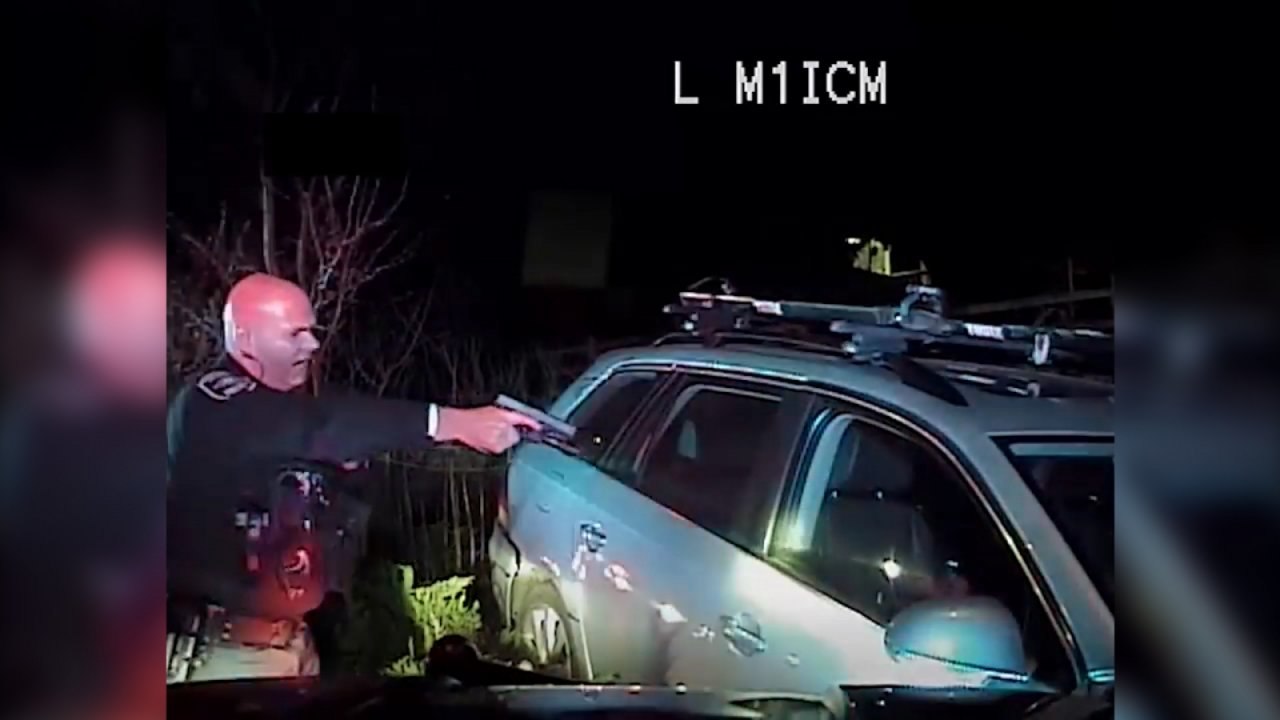 Police dashcam video shows moment suspect fatal...