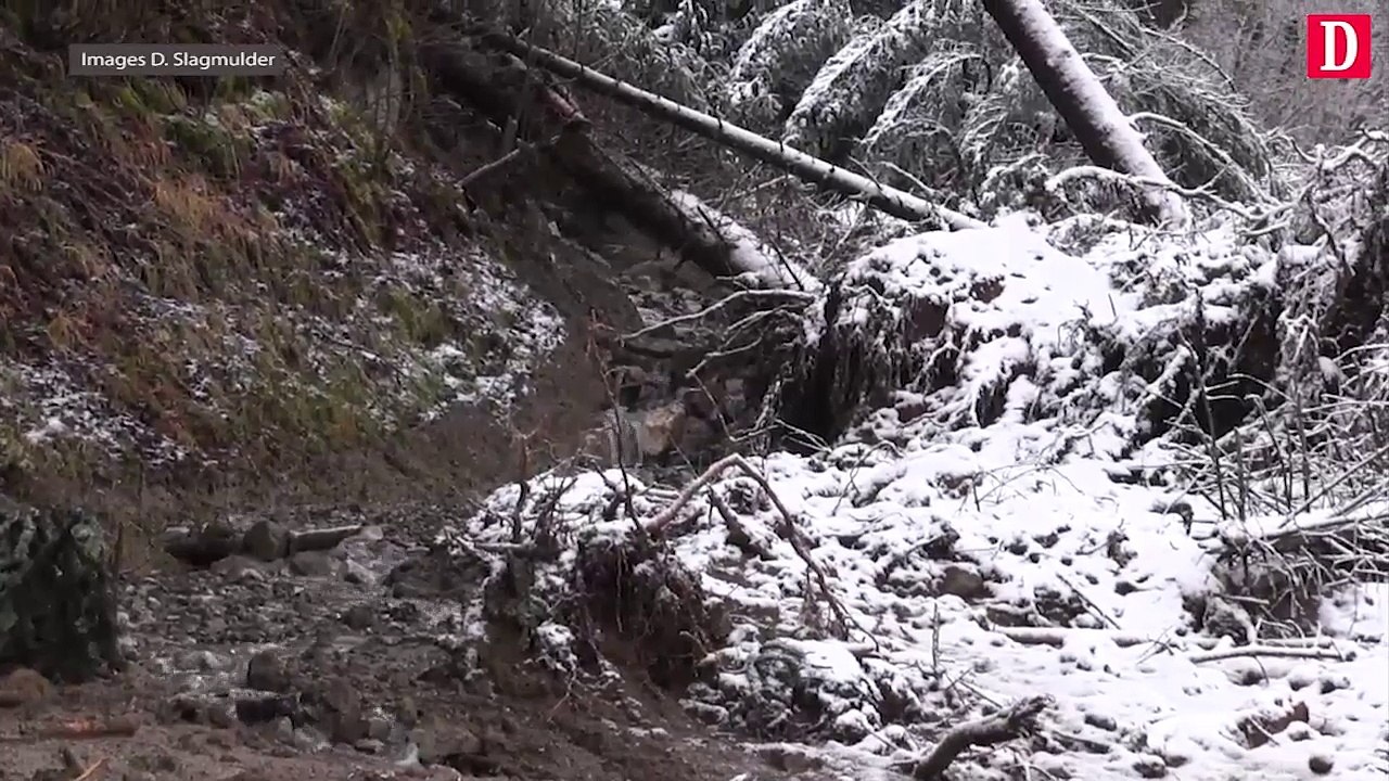 La route des Monts-d'Olmes fermée par un éboulement
