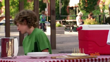 Boy DESTROYS Cheese Stand with Super Laser