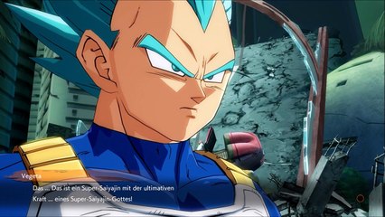 Dragonball FighterZ Vegeta SSGSS trefft auf Cell